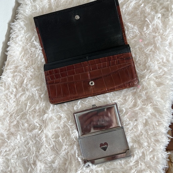 Vintage PreLoved Brighton Wallet and Card Case Brown/Black - Picture 5 of 17